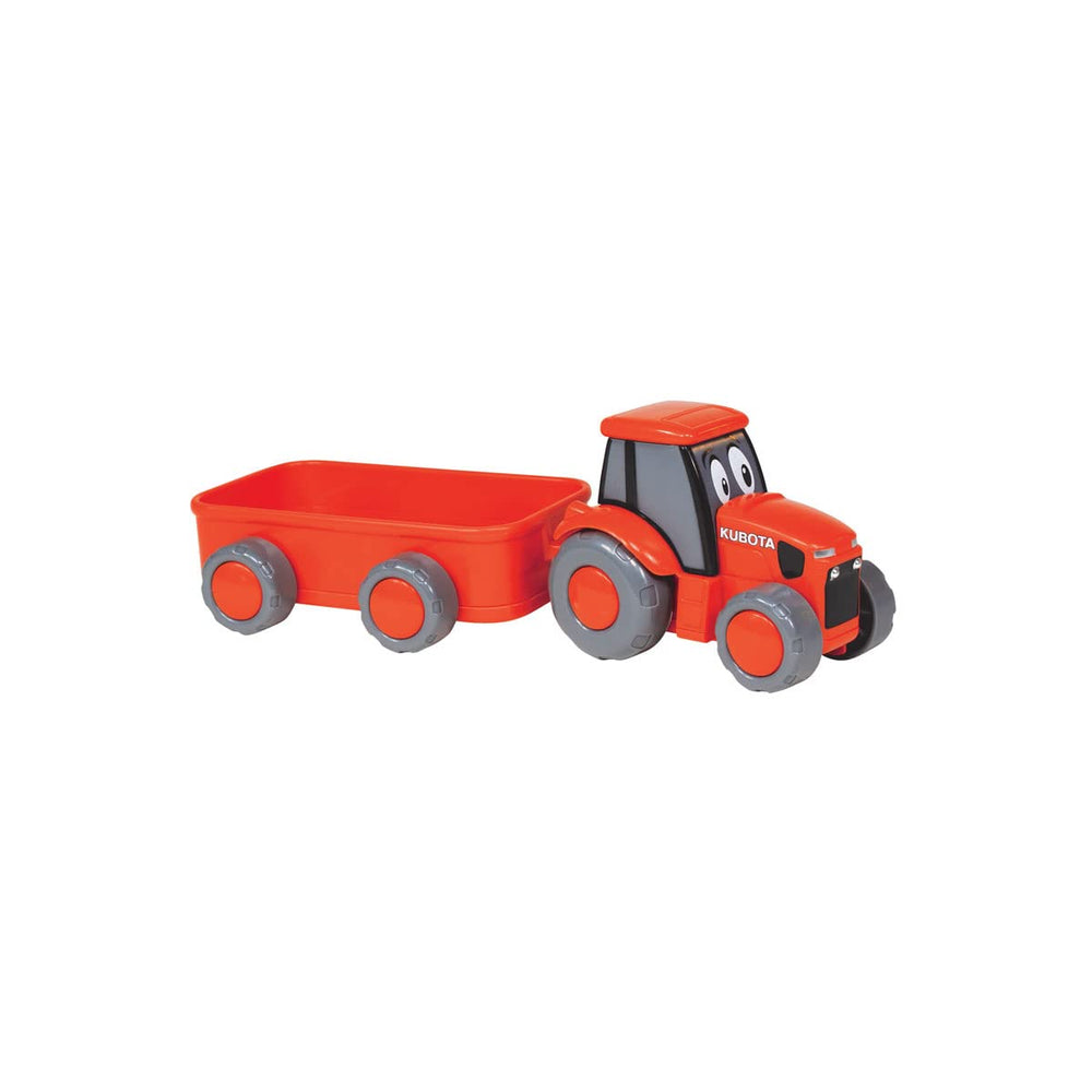 NewRay Kubota pre-school tractor in orange, ideal for imaginative farm-based play.