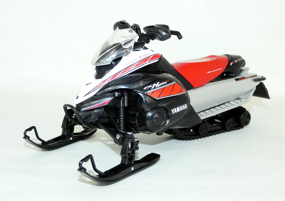 NewRay Yamaha FX Snowmobile model top view highlights proportions and color.