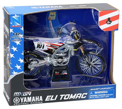 NewRay Yamaha YZ450F 1:12 scale detail shot, great for gifting and close inspection.