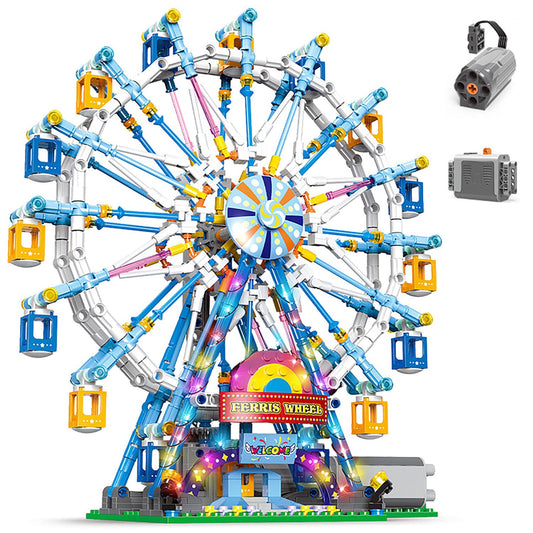 NEWRICE rotating Ferris Wheel with lights for immersive play and display