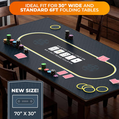 Newverest poker table top black mat enhances visibility and focus during play