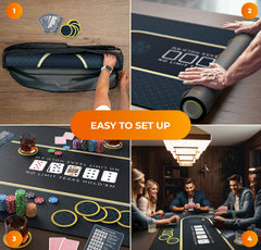 Newverest poker table top rolling tube protects edges after games
