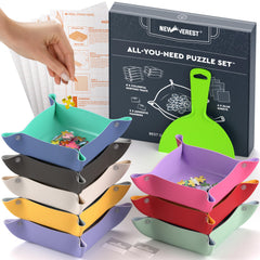 Newverest puzzle set eight trays for sorting up to 2000 pieces.