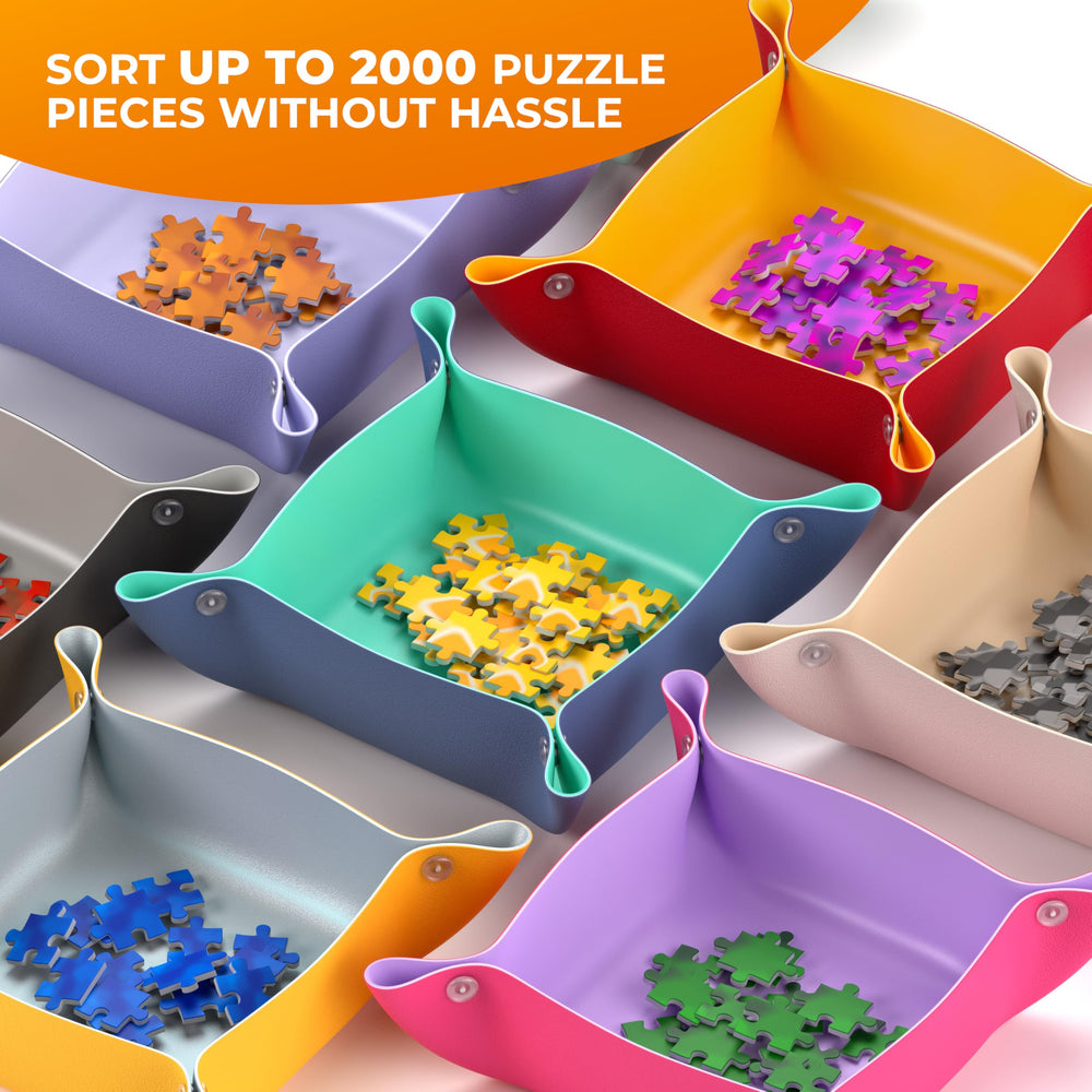 Newverest puzzle set puzzle display wall setup for showcasing finished puzzles.