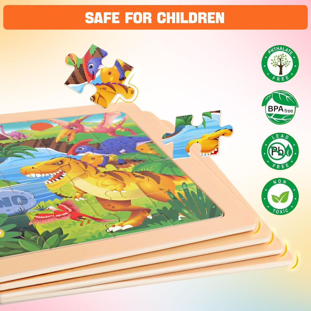 Nexority puzzles for ages 3-5 reveal removable illustrations for reference