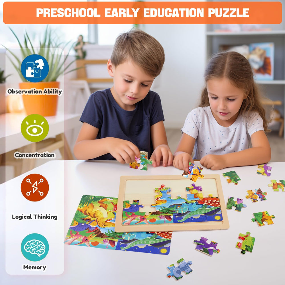 Nexority durable wooden frames keep pieces organized during play