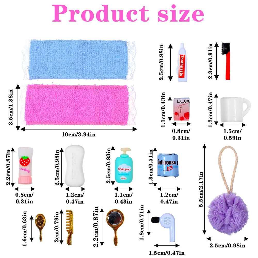 Neyauo dollhouse mirror enhances depth in miniature baths.