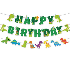 Neyeidru Dinosaur Happy Birthday Banner creates a fun photo backdrop for dino parties.