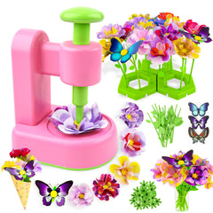 Nicella fabric flower bouquet contents show a complete DIY kit for creative play.