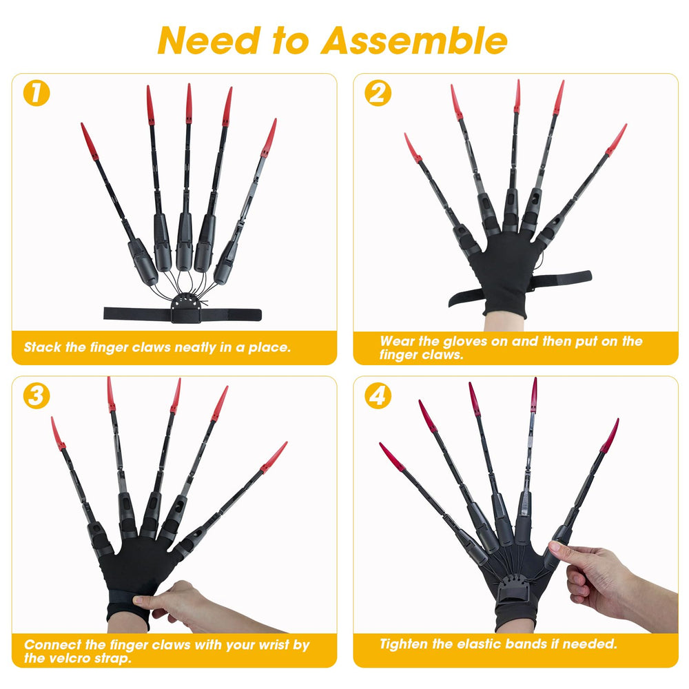 NICENICY 3D-printed creepy finger extensions enhancing stage presence