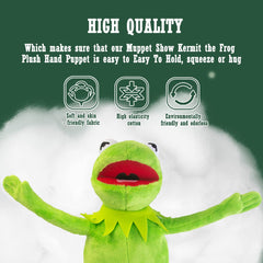 NICERINC Kermit The Frog Plush measures 16 inches for cuddling.