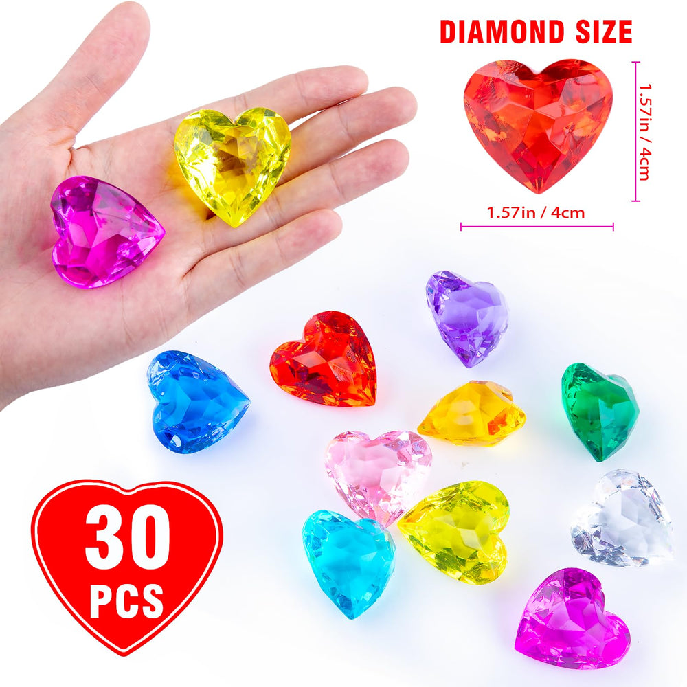 Niceup 1.57-inch heart gem, easy for kids to grasp.