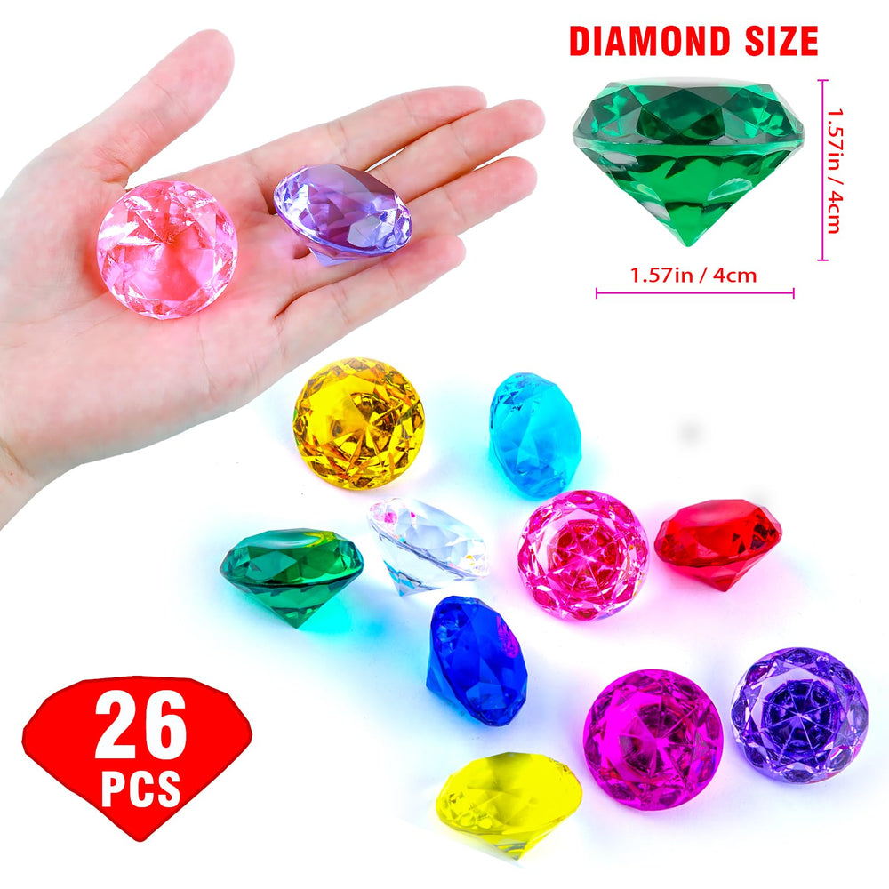 Niceup durable acrylic emerald gems safe for non-toxic sensory play.