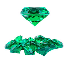 Niceup green emerald gem pool toy easy to grab for little hands during water play.