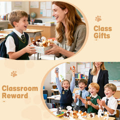 Niceup party and classroom favors featuring tiny dogs for celebrations.