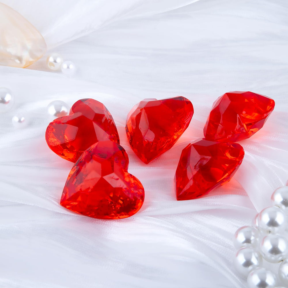 Niceup red heart gem, vivid pool decoration for party favors.