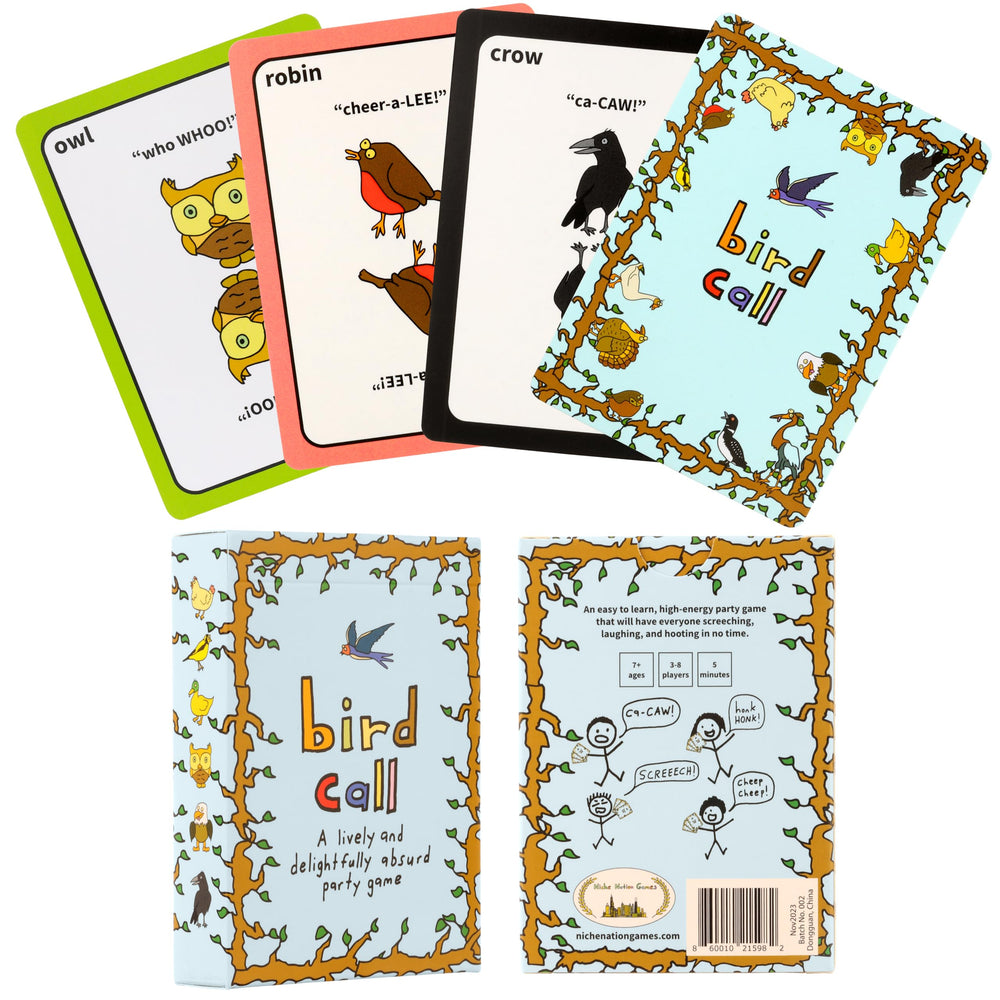Bird Call instruction manual shows quick setup and rules