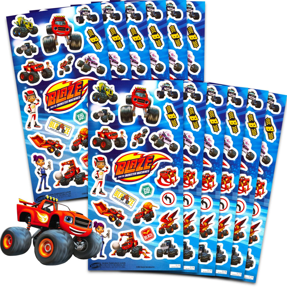 Nickelodeon Blaze sticker sheet – bright colors for party favors and crafts