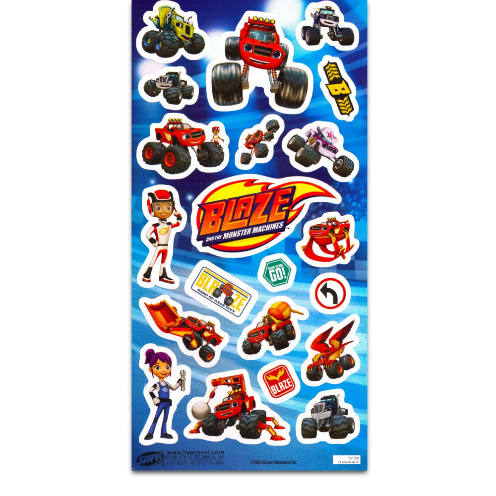 Blaze and the Monster Machines sticker sheet – characters ready for prizes and goody bags