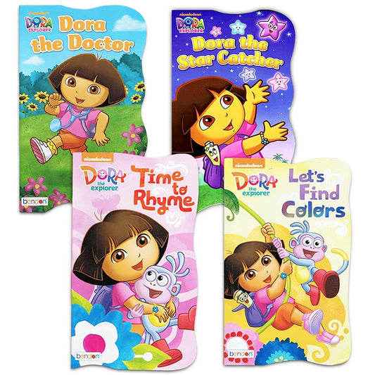 Nickelodeon Dora The Explorer 4-pack cover with colorful characters for early readers.