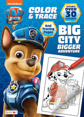 Nickelodeon PAW Patrol Color and Trace Book cover promotes creative play and color exploration.