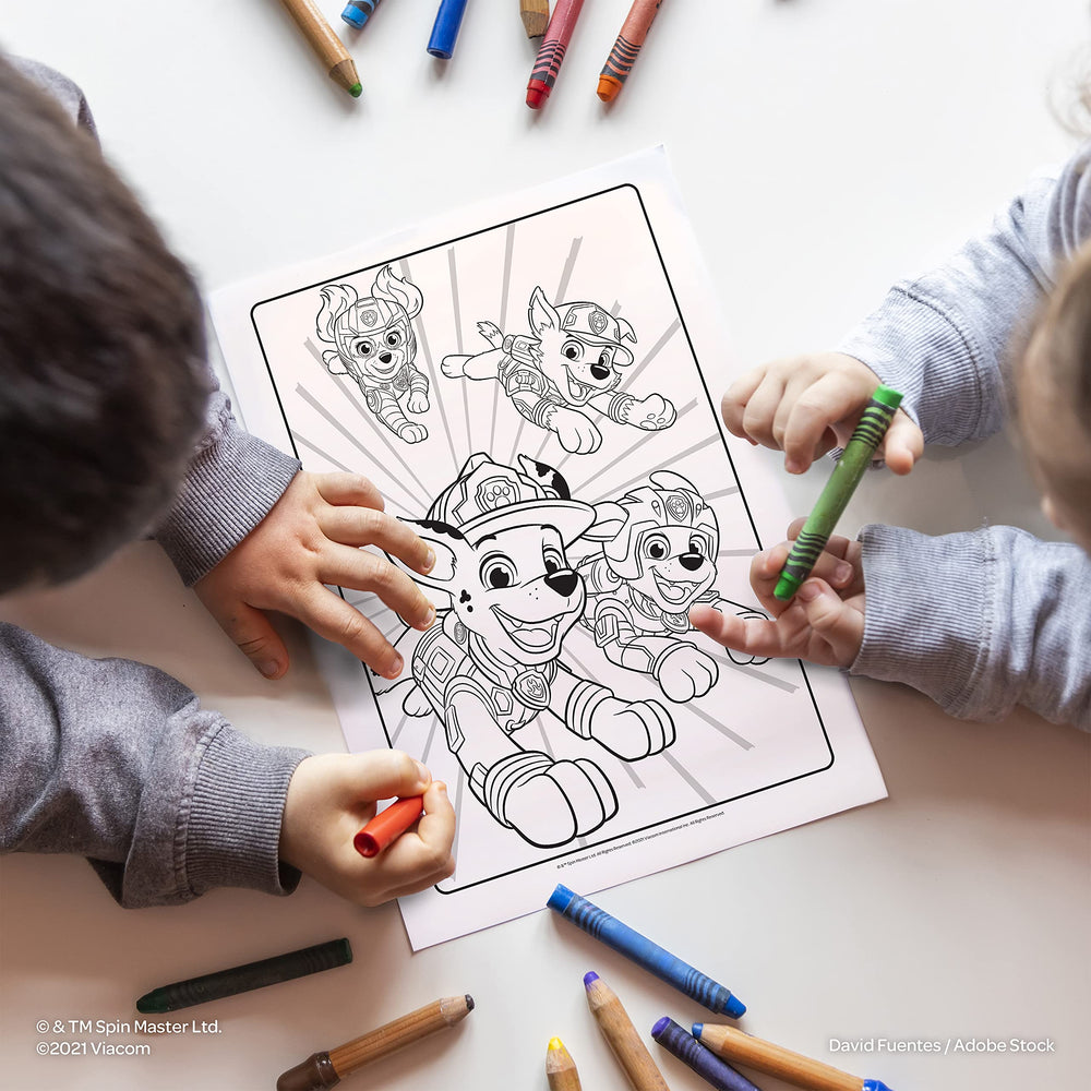Nickelodeon PAW Patrol tracing sheets feature big bold outlines for easy tracing.