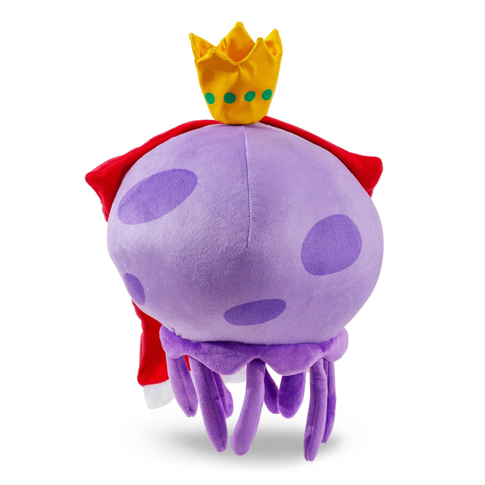 Nickelodeon SpongeBob King Jellyfish plush front view, soft cuddle material for cozy hugs