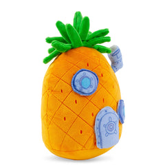 Nickelodeon SpongeBob pineapple house plush, side view, ideal for imaginative play and display.