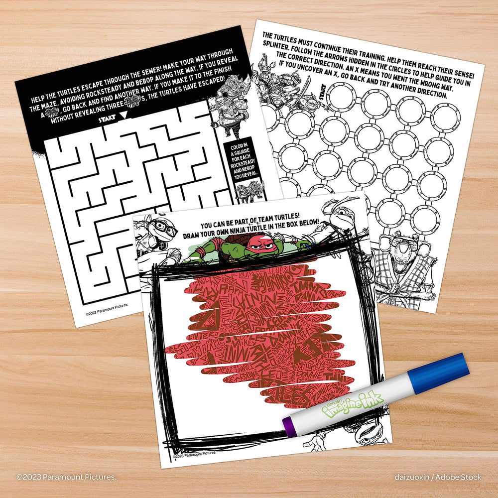 Nickelodeon TMNT Imagine Ink travel-sized pad ideal for car trips and on-the-go coloring.