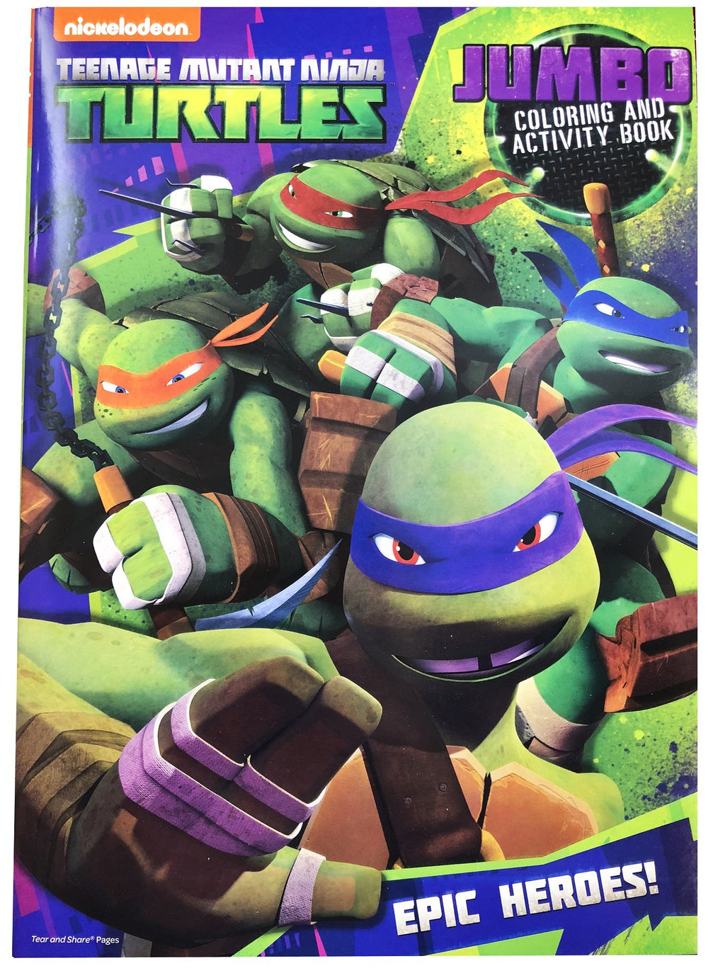 Nickelodeon TMNT draw-and-match activity page for early learning