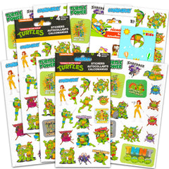 Nickelodeon TMNT stickers sheet featuring Raphael and Leonardo for kid party favors.