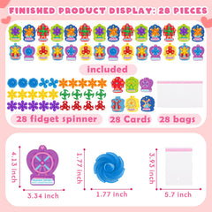 Nicknack colorful spinners in six hues for varied sensory play.