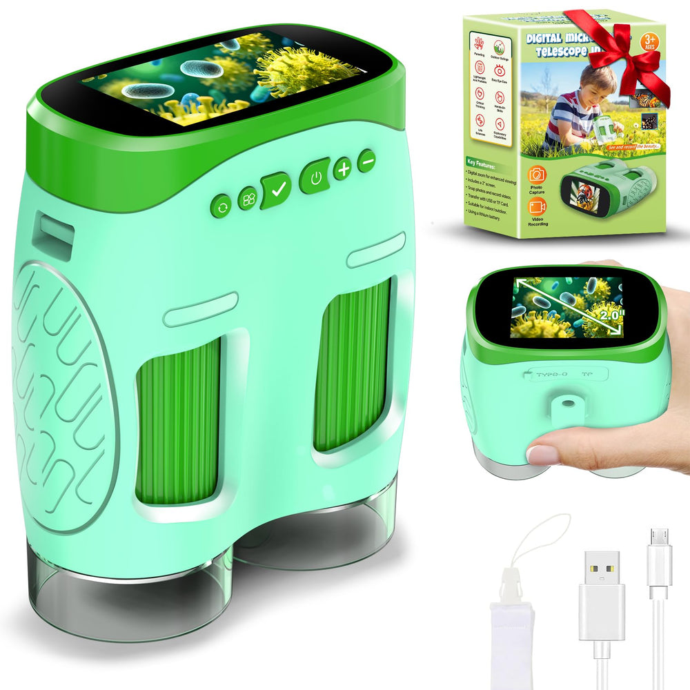Nicmore 1000X handheld microscope for kids in compact form ideal for at-home science learning
