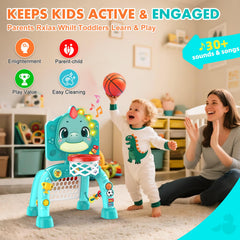 Nicmore dinosaur ball-play promotes grip strength and safe indoor fun.