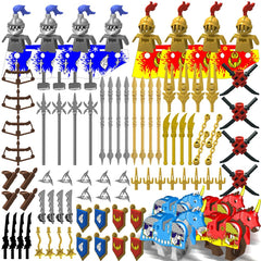Nicolababe knight armor for compatible minifigures, with durable ABS material