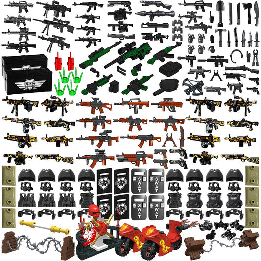 Nicolababe Weapon Pack helmet for minifigures with realistic detail for play and display