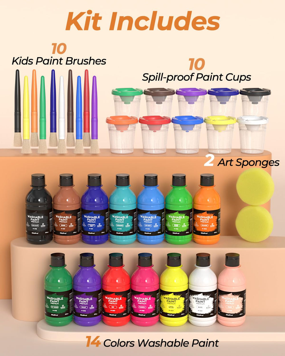 Nicpro 14-color set makes a thoughtful gift for birthdays and classroom activities.