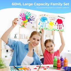 Child using Nicpro finger paints with hands during sensory art activity