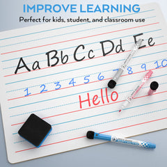 Nicpro dry erase erasers two-pack keeps boards clean for quick revisits.