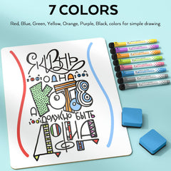 Nicpro lapboard double-sided writing surface with ample space for math and notes