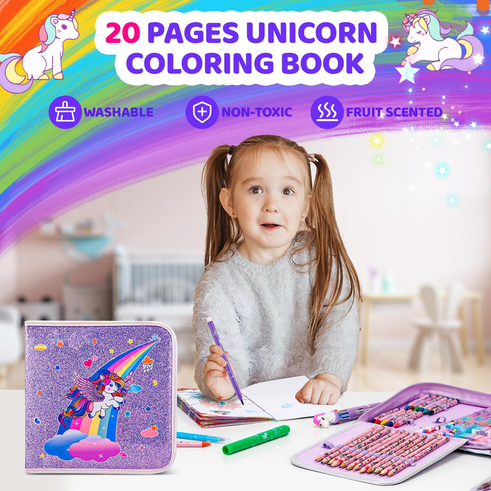 Nicpro Unicorn marker set gel pens: glittery accents for extra sparkle.
