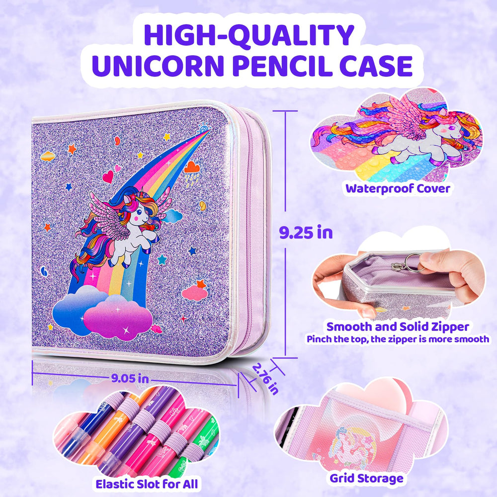 Nicpro Unicorn marker set stickers: extra embellishments to personalize artwork.