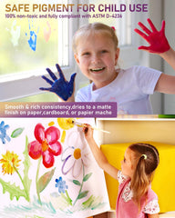 Nicpro washable paint cleanup quick on skin and fabrics.