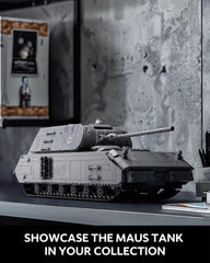 Nifeliz Maus Tank camouflage pattern showcases authentic WW2 styling for display.
