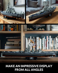 Nifeliz North Battleship assembled model measuring 28.3 inches long