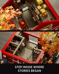 Nifeliz Red Barn Building Set haylofts and stable detail adds rural ambiance to any shelf.