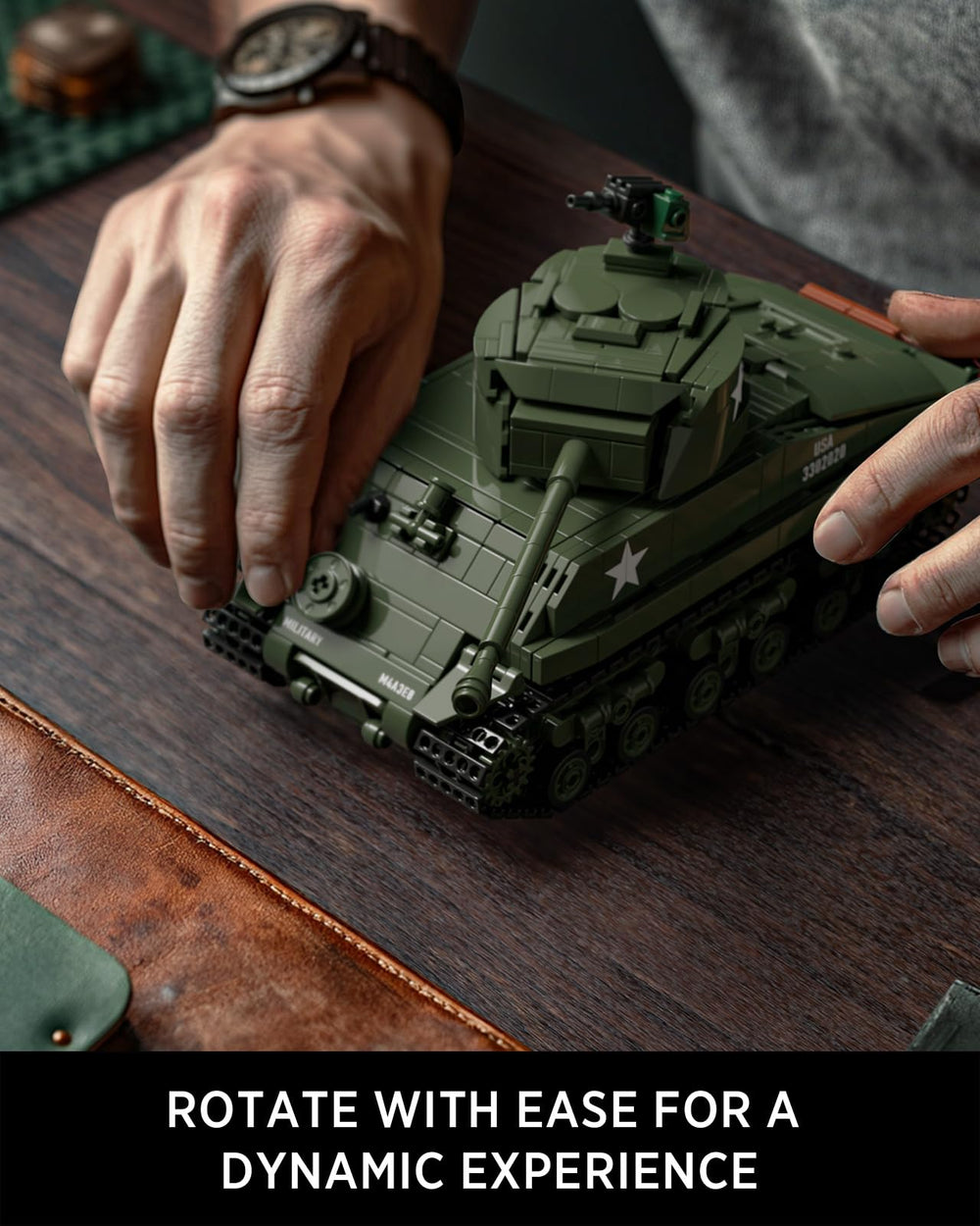 Nifeliz Sherman tank display-ready model suits home shelves