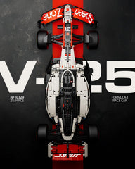 Nifeliz V25 F1 model set engine pistons visible beneath rear cover for tactile engineering