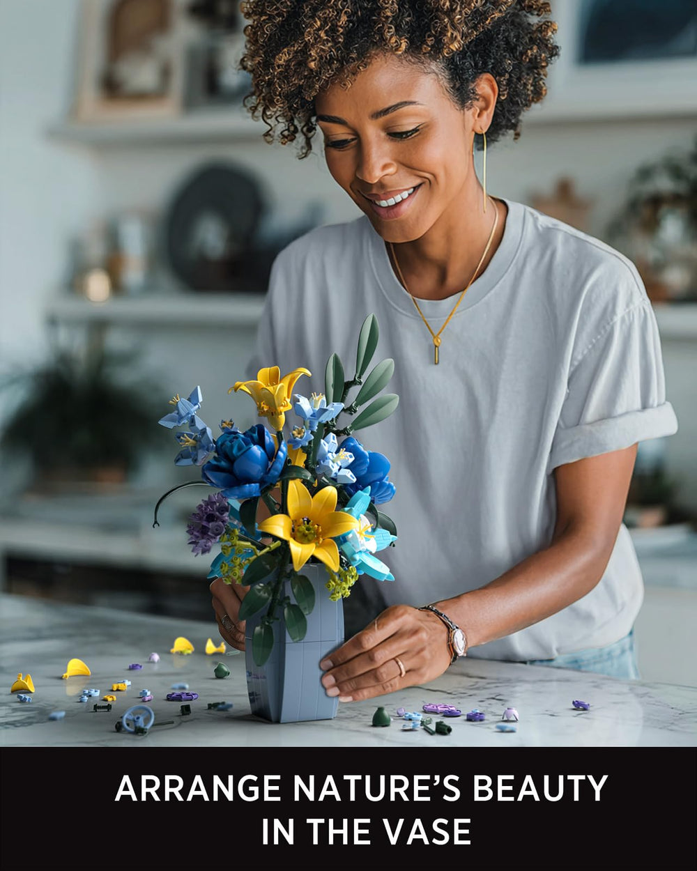 Nifeliz Wildflower Bouquet color tones brighten rooms and mood.