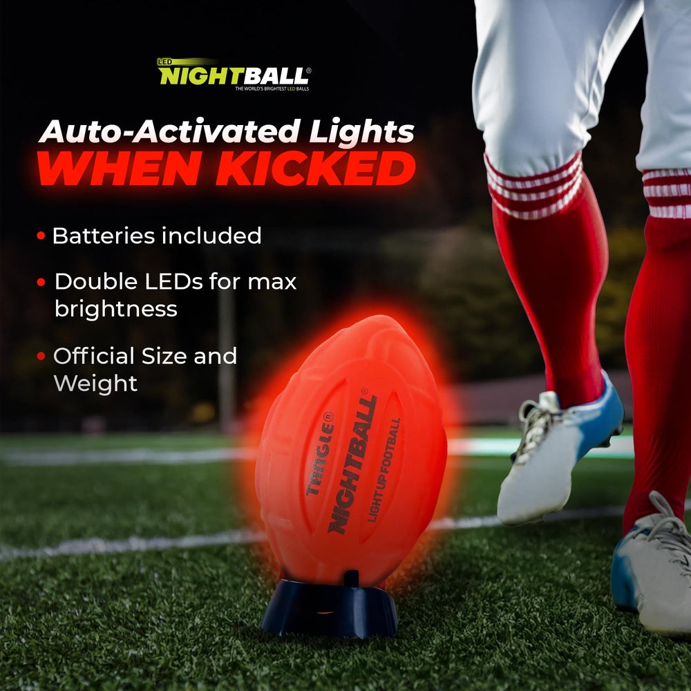 Nightball includes replaceable batteries powering motion-activated LEDs.